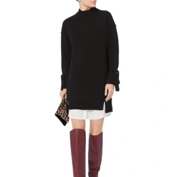 Brochu Walker Tie Looker Layered Dress, Black, Size M - Picture 1 of 13